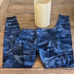 lululemon athletica Blue Black Patterned High-Rise Leggings